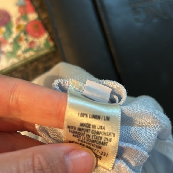 Bella Dahl Blue Linen Chambray Zip Front Sleeveless Romper - Picture 8 of 8